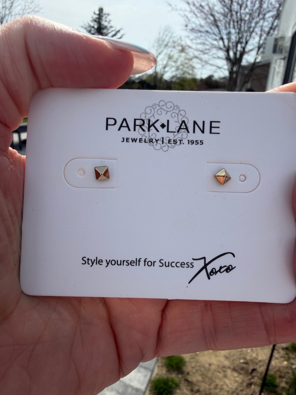 Park Lane Jewelry Small Pyramid Stud Earrings - Gold
